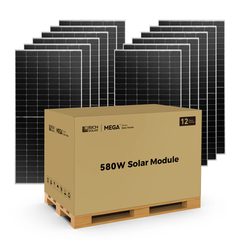 Rich Solar MEGA 580W 24V Bifacial Solar Panel Bundle – 8, 10 or 12 Panels