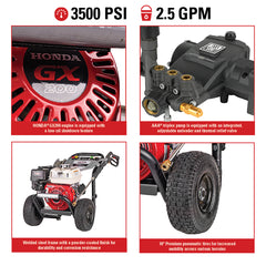 SIMPSON PowerShot 3500 PSI Gas Pressure Washer with Honda GX200 Engine - 61014
