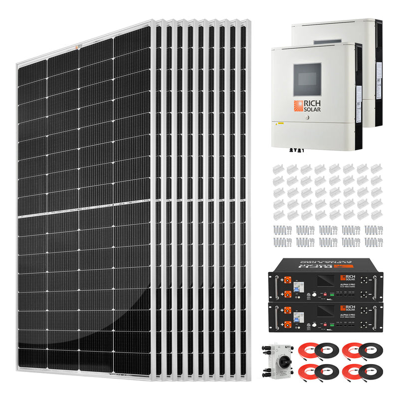 Rich Solar 2500W 48V Off-Grid Solar Kit with 240VAC Output - RS-CBK2500240