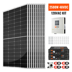 Rich Solar 2500W 48V Off-Grid Solar Kit with 120VAC Output - RS-CBK2500