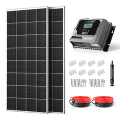 Rich Solar 400W 12V Solar Kit with 2×200W Panels and 40A MPPT Controller - RS-K4004