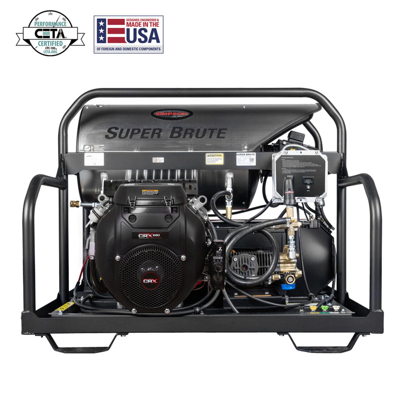 Simpson Super Brute 3500 PSI Gas Hot Water Pressure Washer - CRX680 Engine SB3555131E