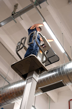 Bravi Platforms Sprint Order Picker, Driveable, 1 Man, 11-Ft. Platform Height, 45 Ah x4 Batteries - GPE211006