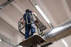 Bravi Platforms Sprint Order Picker, Driveable, 1 Man, 11-Ft. Platform Height, 45 Ah x4 Batteries - GPE211006