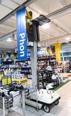 Bravi Platforms Sprint Order Picker, Driveable, 1 Man, 11-Ft. Platform Height, 45 Ah x4 Batteries - GPE211006