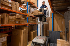 Bravi Platforms Sprint Order Picker, Driveable, 1 Man, 11-Ft. Platform Height, 45 Ah x4 Batteries - GPE211006