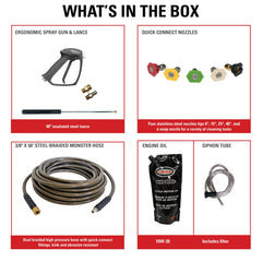 Simpson SuperPro Roll-Cage 4000 PSI Gas Pressure Washer - Honda GX270 Engine SRC4035212
