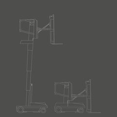 Bravi Platforms Sprint Tyre Lifter – 17.6 ft Working Height, Zero-Turn, 245Ah Battery