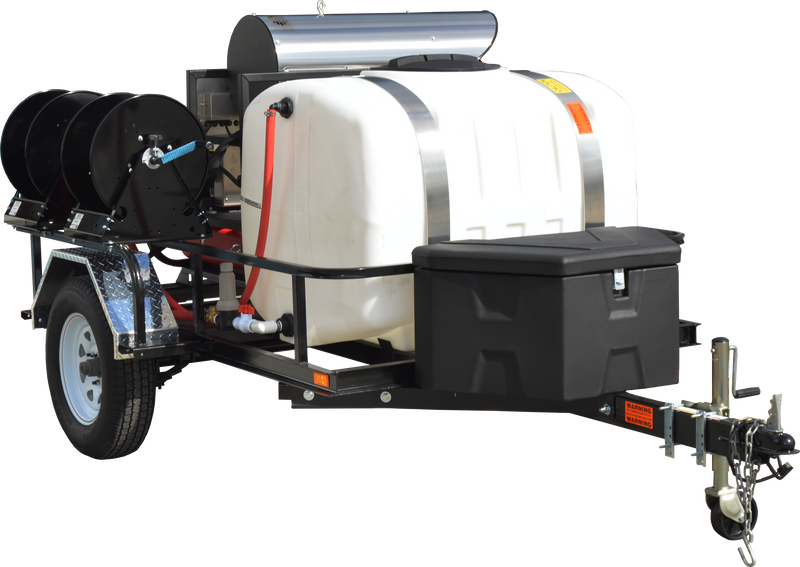 Pressure Pro Tow Pro Trailer Super Skid Pro V-Belt Gas Pressure Washer 8 GPM 3500 PSI Honda GX690 / General Pump - TR8012PRO-35HG