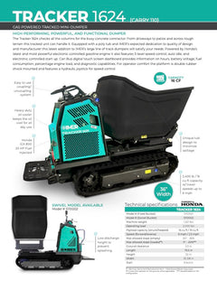 IMER Tracker 1624 Fixed-Bucket Tracked Concrete Buggy – 25 HP Honda iGX800 – 5110003