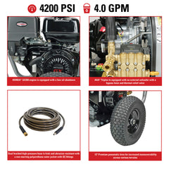 Simpson Water Blaster 4200 PSI Gas Pressure Washer - Honda GX290 Engine WB4200