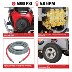Simpson Water Shotgun 5000 PSI Gas Pressure Washer - Honda GX690 Engine WS5050231E