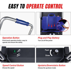 XSTO Motorized Electric Stair Climbing Hand Truck, 550 lb Capacity – ZW4250