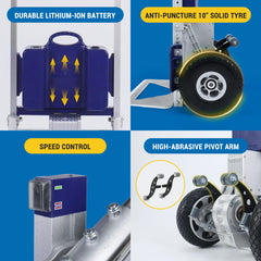 XSTO Motorized Electric Stair Climbing Hand Truck, 463 lb Capacity – ZW7210GC