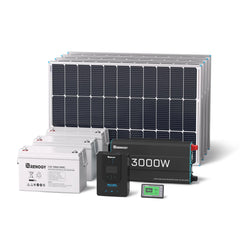 Renogy 400W Complete Solar Kit for Workshop and Shed - RKIT400BD-R40D4-LCFP3-P3
