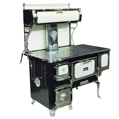 Margin Gem Wood Cookstove – Amish-Built in Ontario, 1,750 sq ft Heating, Air-Jet Reburn, Cast-Iron Cooktop & Oven – GEM40