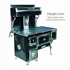 Margin Gem Wood Cookstove – Amish-Built in Ontario, 1,750 sq ft Heating, Air-Jet Reburn, Cast-Iron Cooktop & Oven – GEM40