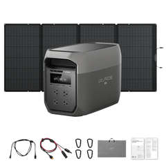 EcoFlow DELTA 3 Max Portable Power Station with 400W Solar Panel (Gray) – D3M-400W-G