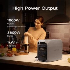 EcoFlow DELTA 3 Classic Portable Power Station with 220W Solar Panel – D3C-220W