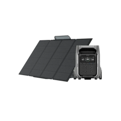 EcoFlow DELTA Pro 3 Solar Generator + 400W Folding Solar Panel – 4096Wh LiFePO₄ Battery, 4000W Output – DP3-400W