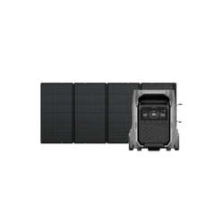 EcoFlow DELTA Pro 3 Solar Generator + 400W Folding Solar Panel – 4096Wh LiFePO₄ Battery, 4000W Output – DP3-400W