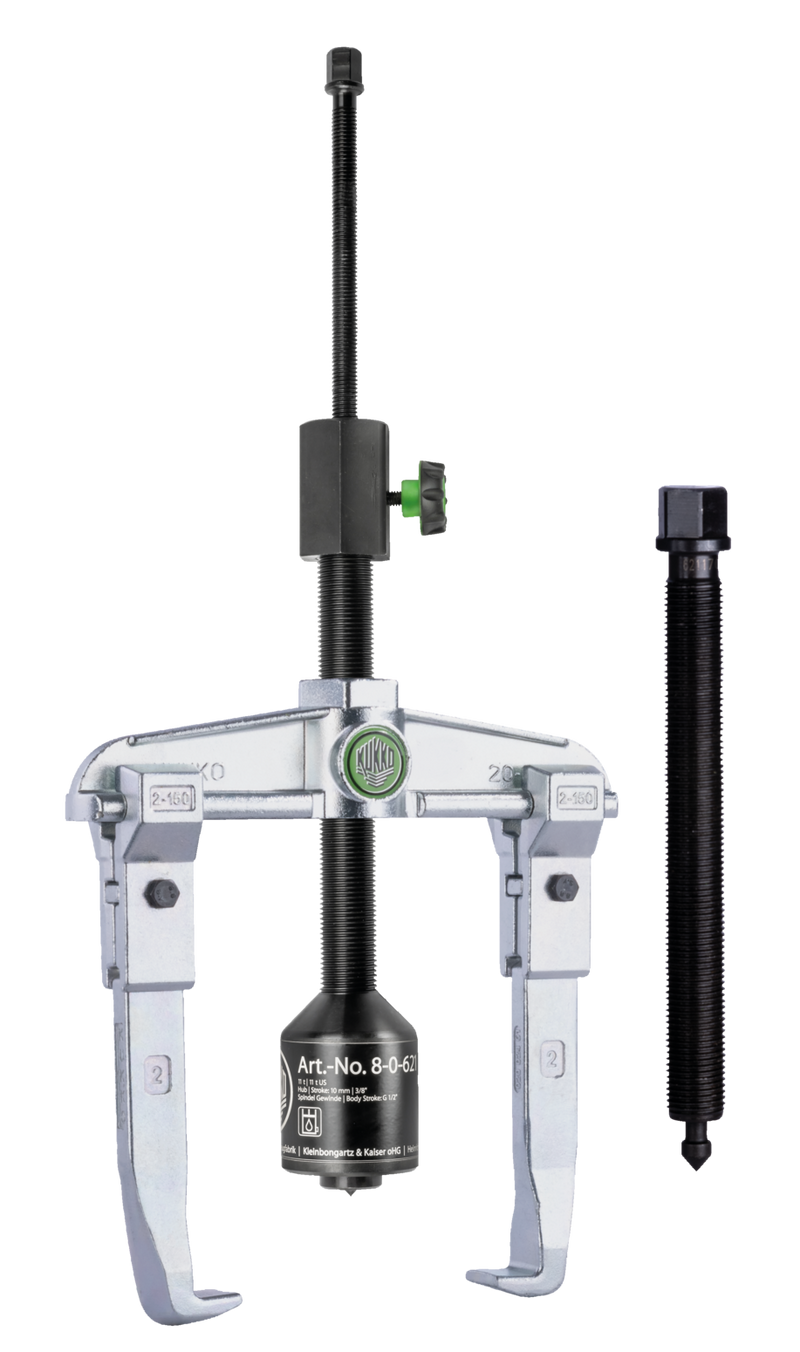 Kukko 2‑Jaw Universal Puller with Hydraulic Spindle, 200 mm Spread & 200 mm Reach – 20‑2‑B
