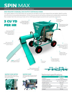 IMER Spin Max Continuous Mixer – 120V 1.75 HP – 1106200