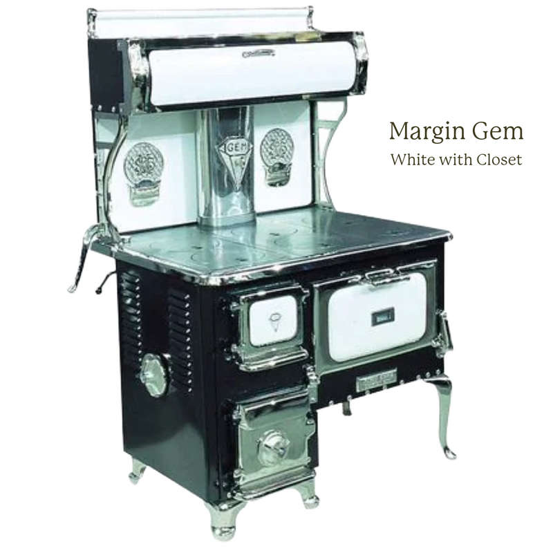 Margin Gem Wood Cookstove – Amish-Built in Ontario, 1,750 sq ft Heating, Air-Jet Reburn, Cast-Iron Cooktop & Oven – GEM40